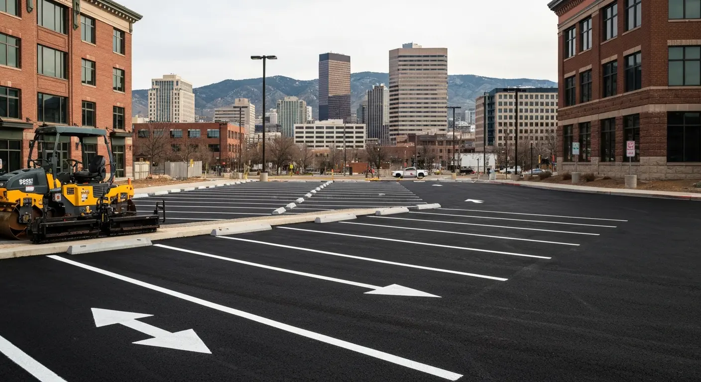 New parking lot installation