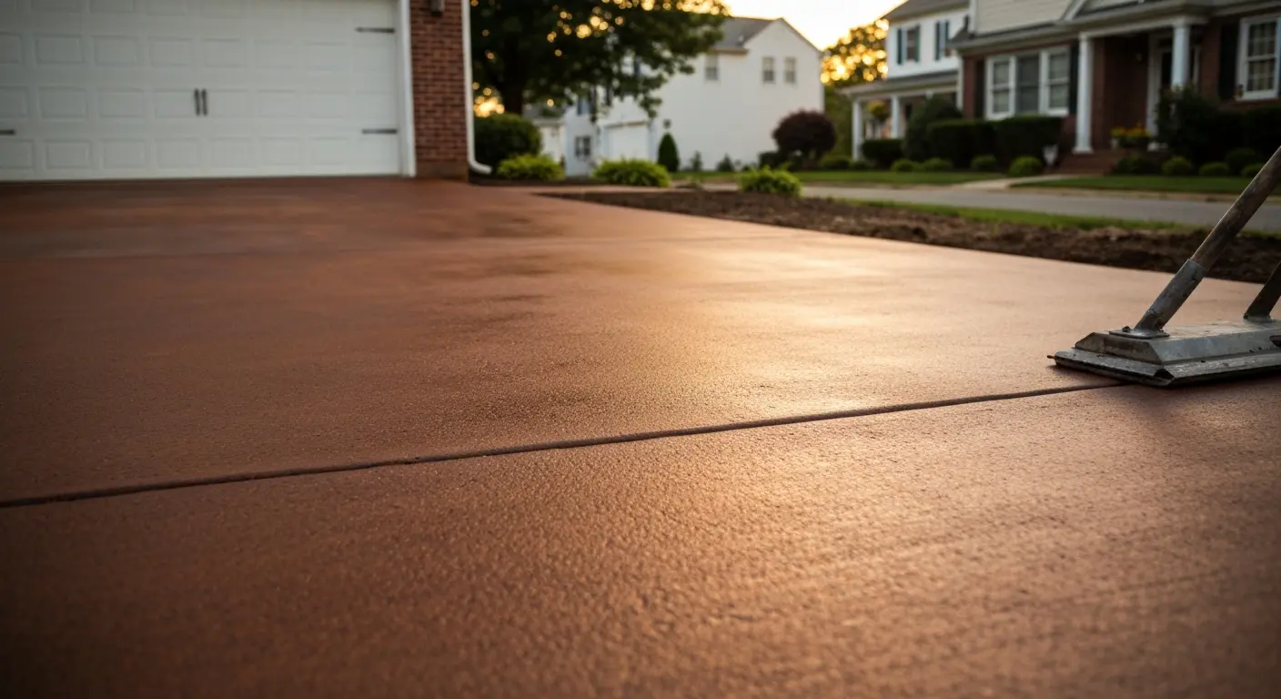 Colored concrete finish project