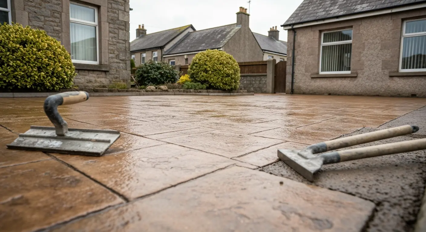 Decorative stained concrete