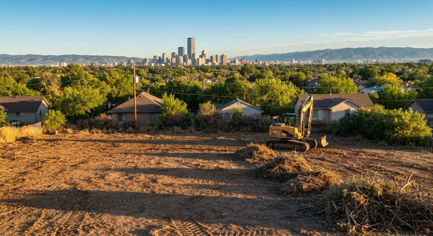 Land clearing and brush removal in Denver