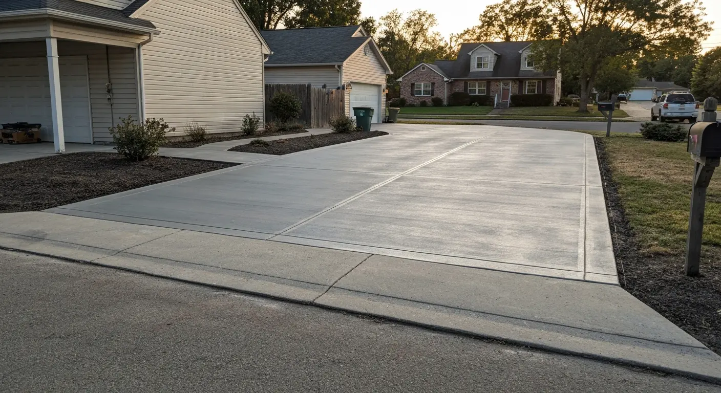 Concrete driveway