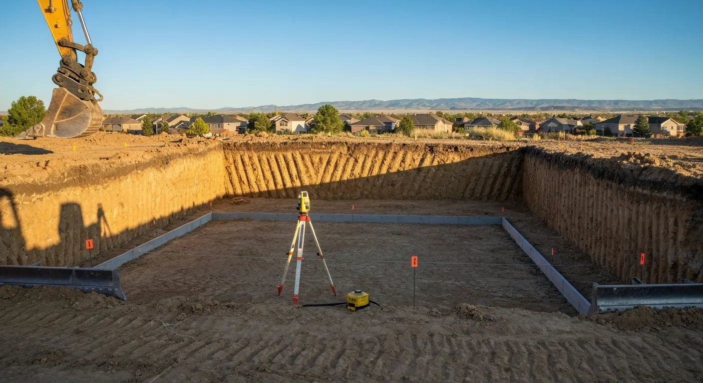 Foundation excavation in Denver