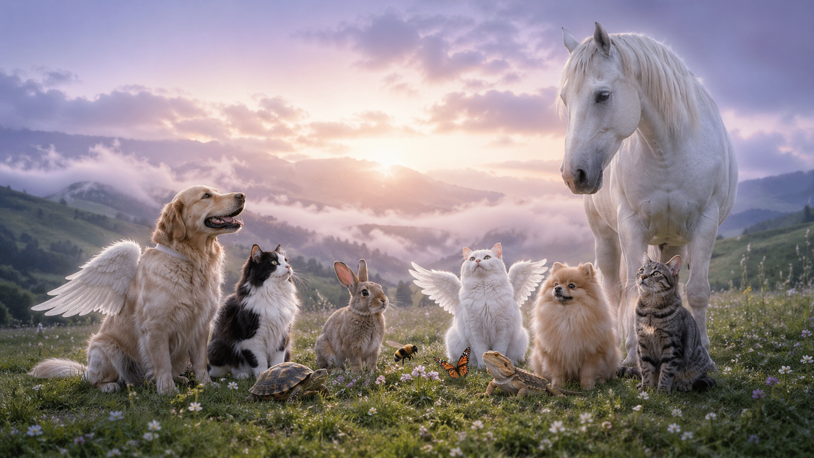 Animals in a starry night
