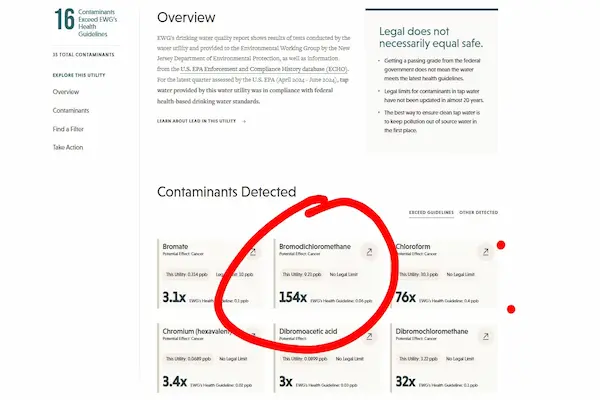 Reporte EWG Garfield NJ resaltando Arsénico 877x sobre guías de salud. Datos técnicos de calidad del agua municipal 2026. Reporte EWG Garfield NJ resaltando Arsénico 877x sobre guías de salud. Datos técnicos de calidad del agua municipal 2026.