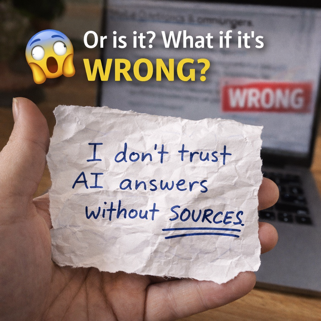 I dont trust AI without sources I dont trust AI without sources