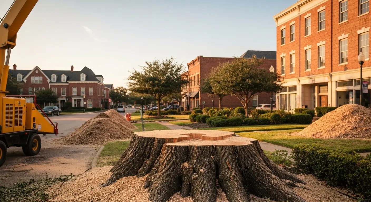 Tree removal near downtown