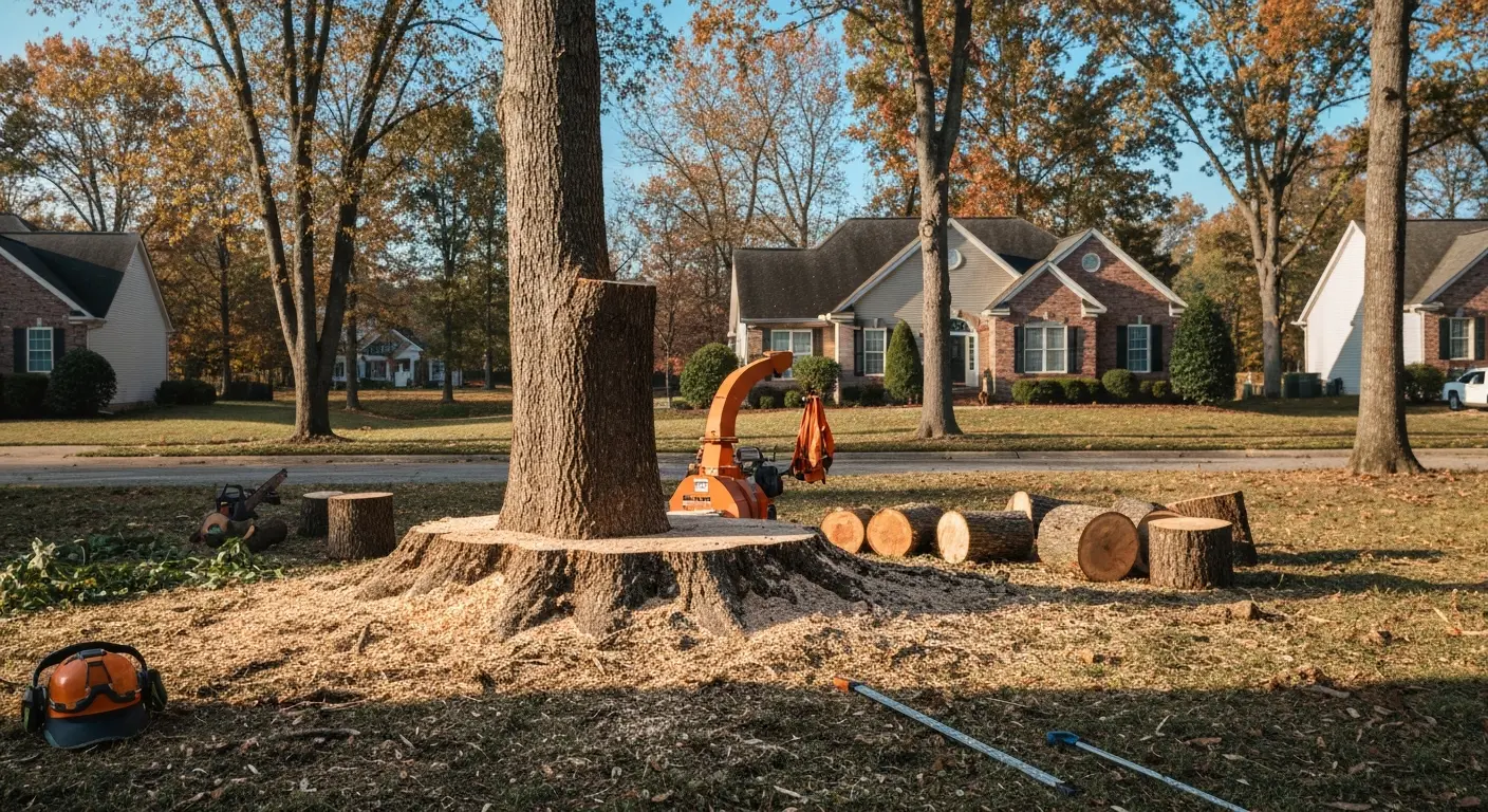 Tree removal in progress
