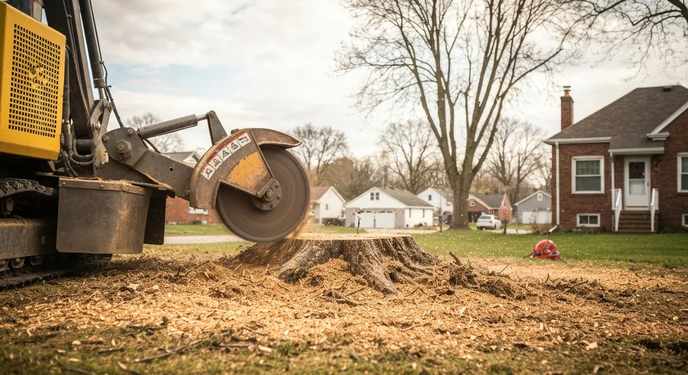 Stump grinding service