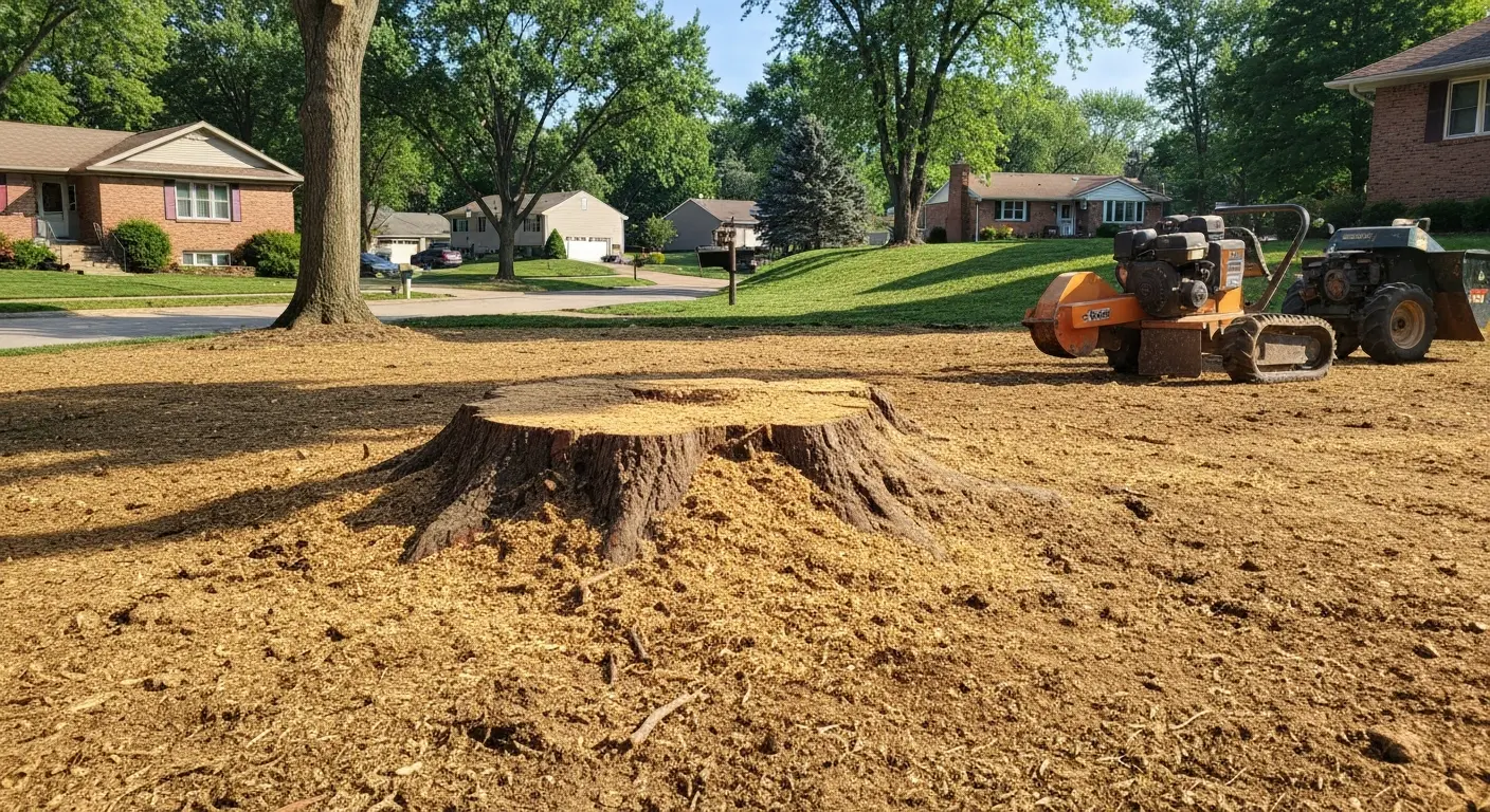 Stump grinding service