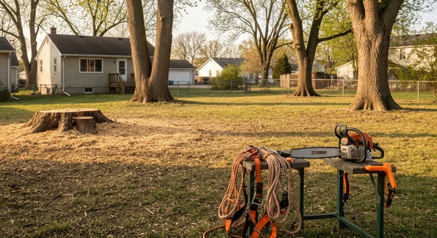 Tree removal in progress