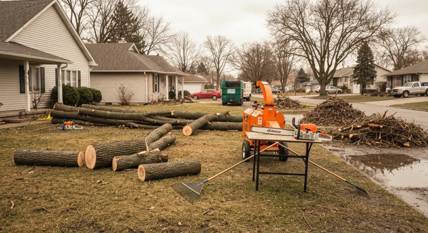 Storm damage cleanup