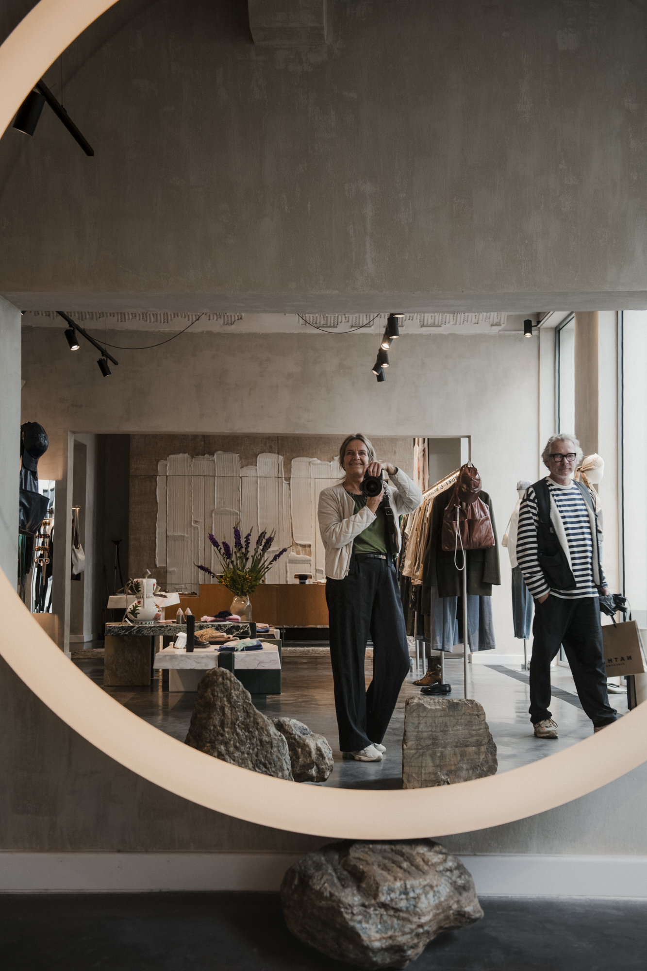 Selfie in boutique van Nathalie Vleeschouwer in Gent