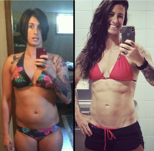 Erin before and after