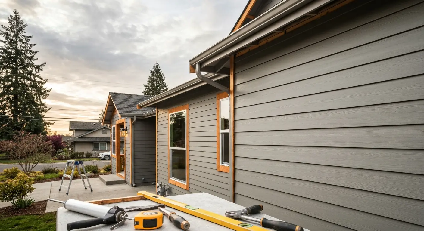 Siding installation project