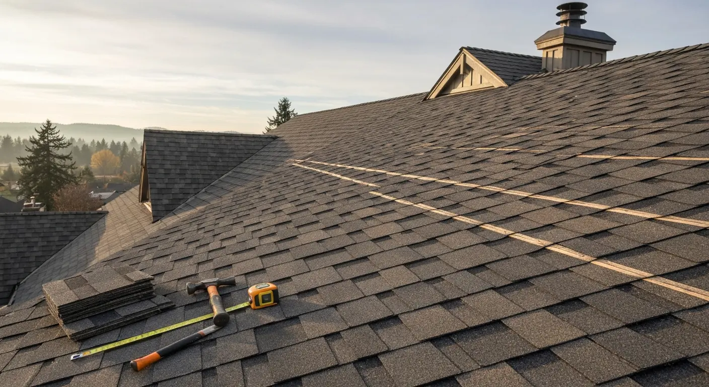 Roof replacement project in Newberg