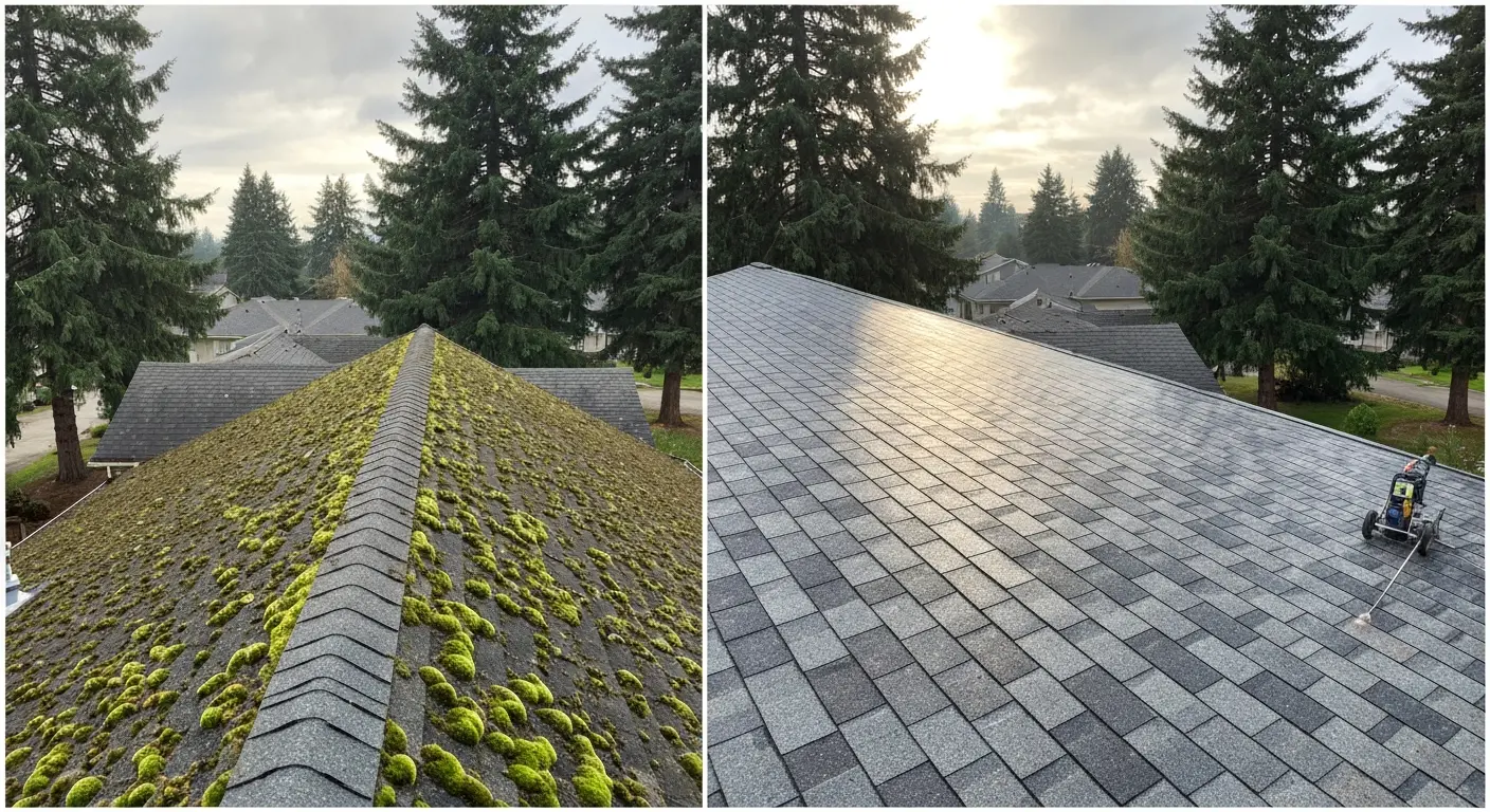 Roof moss and algae removal