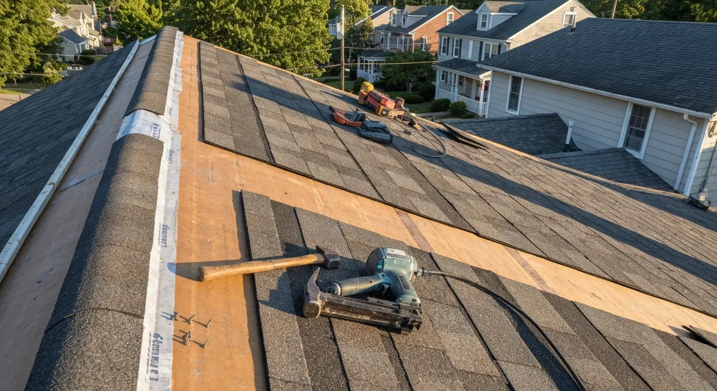 Roof repair work