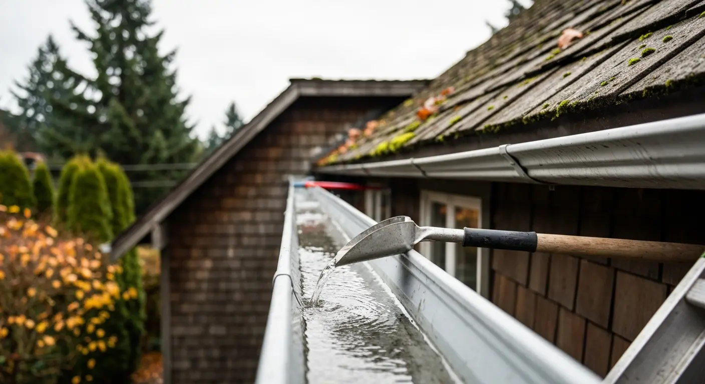 Gutter and roof debris removal