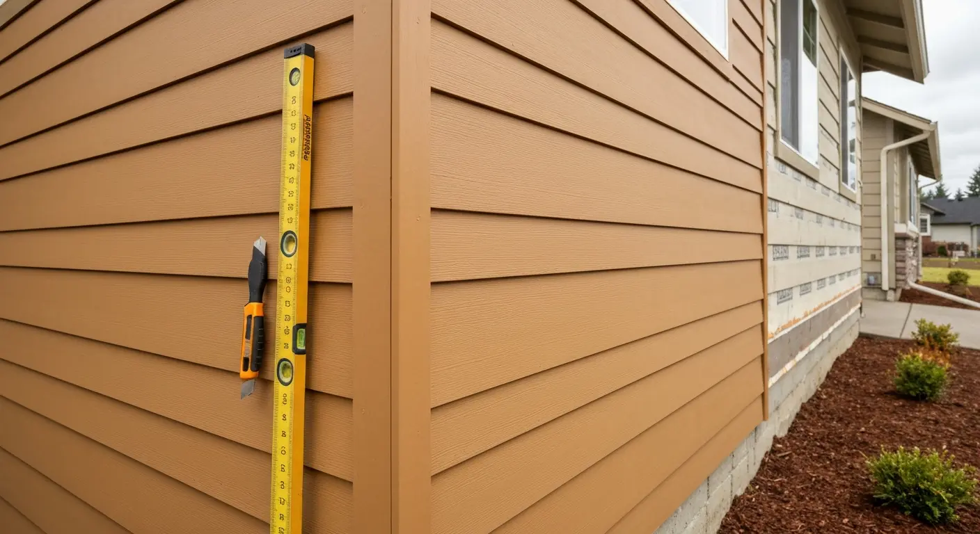Siding installation project