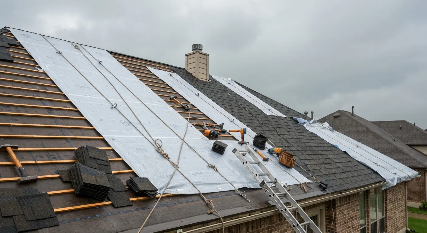 Roof repair work