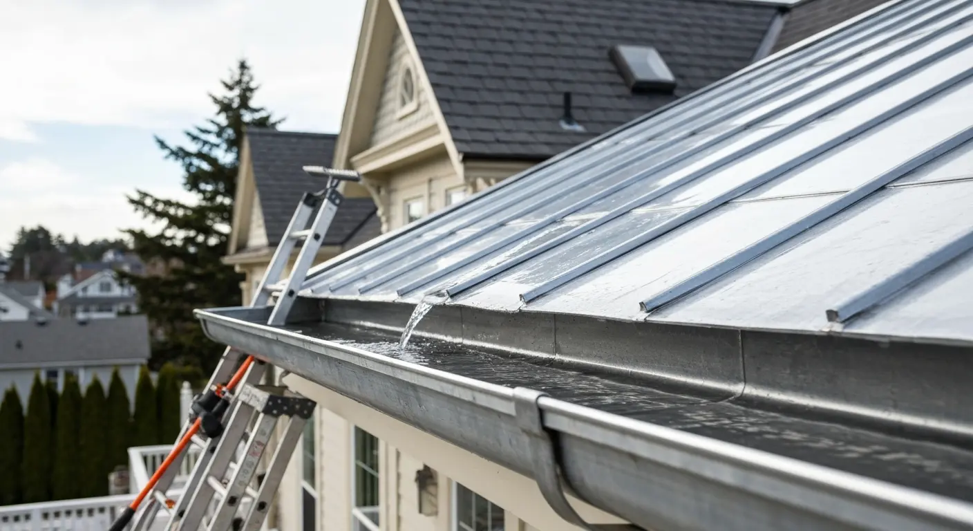 Gutter and roof maintenance