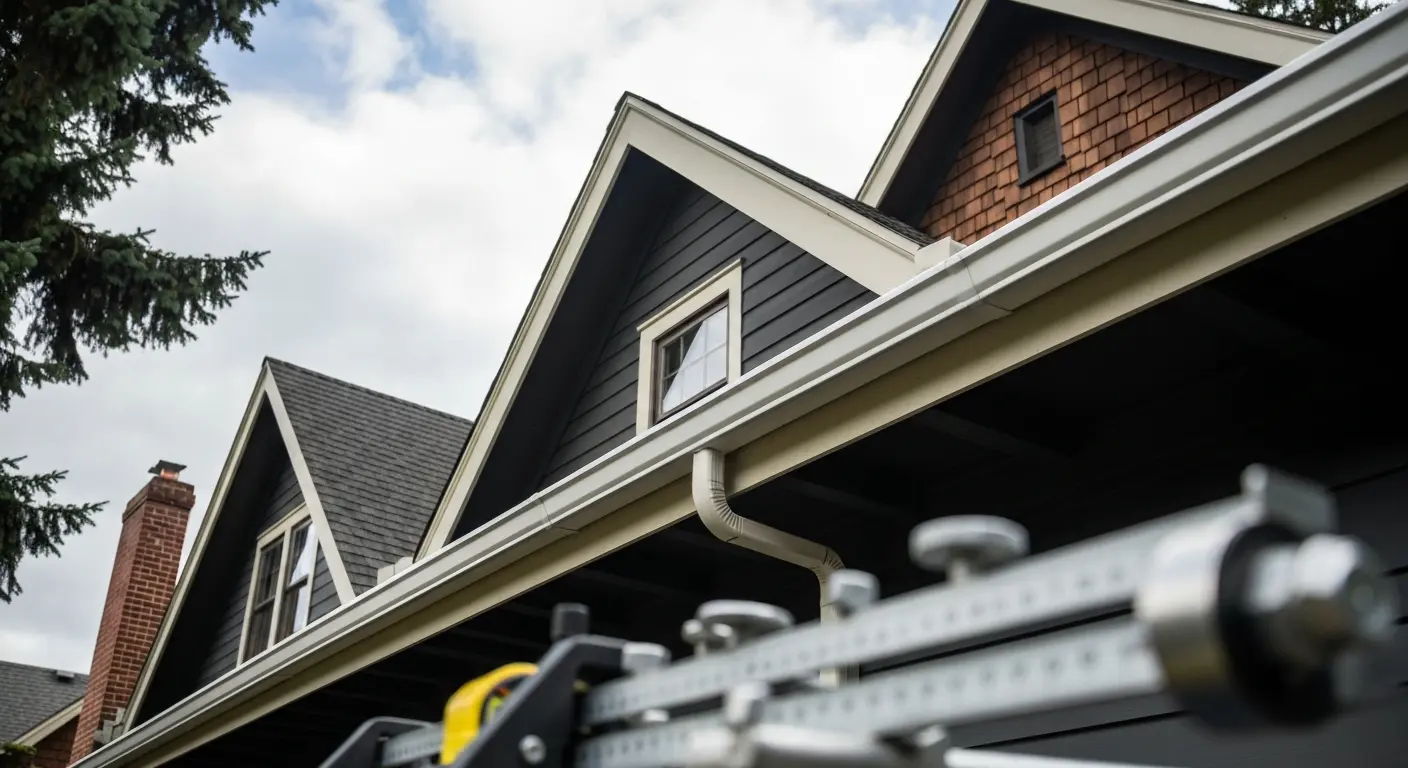 Seamless gutter installation