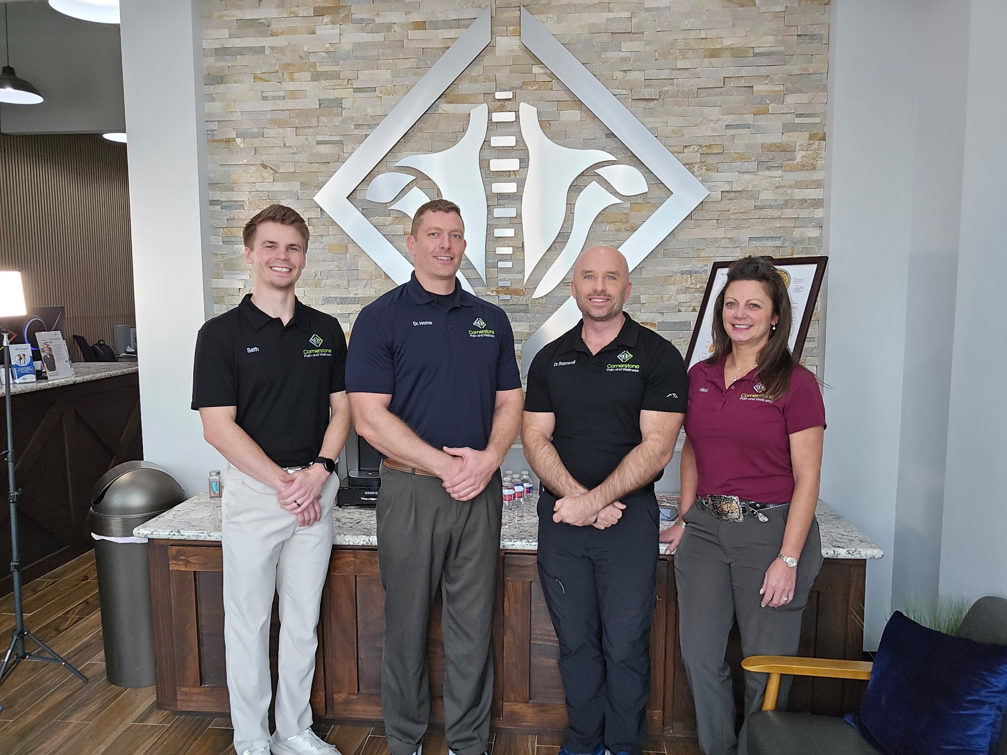 The Cornerstone Pain & Wellness chiropractic team in Katy, Texas