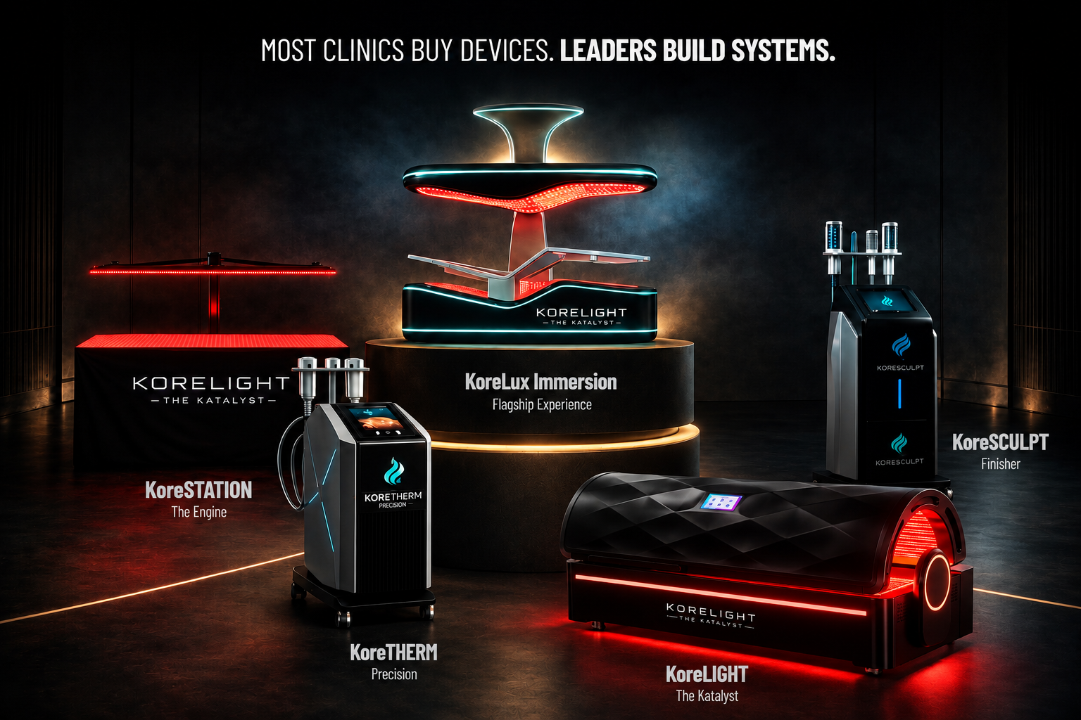 Kore Professional System: KoreLux Immersion, KoreSTATION, KoreTHERM, KoreSCULPT
