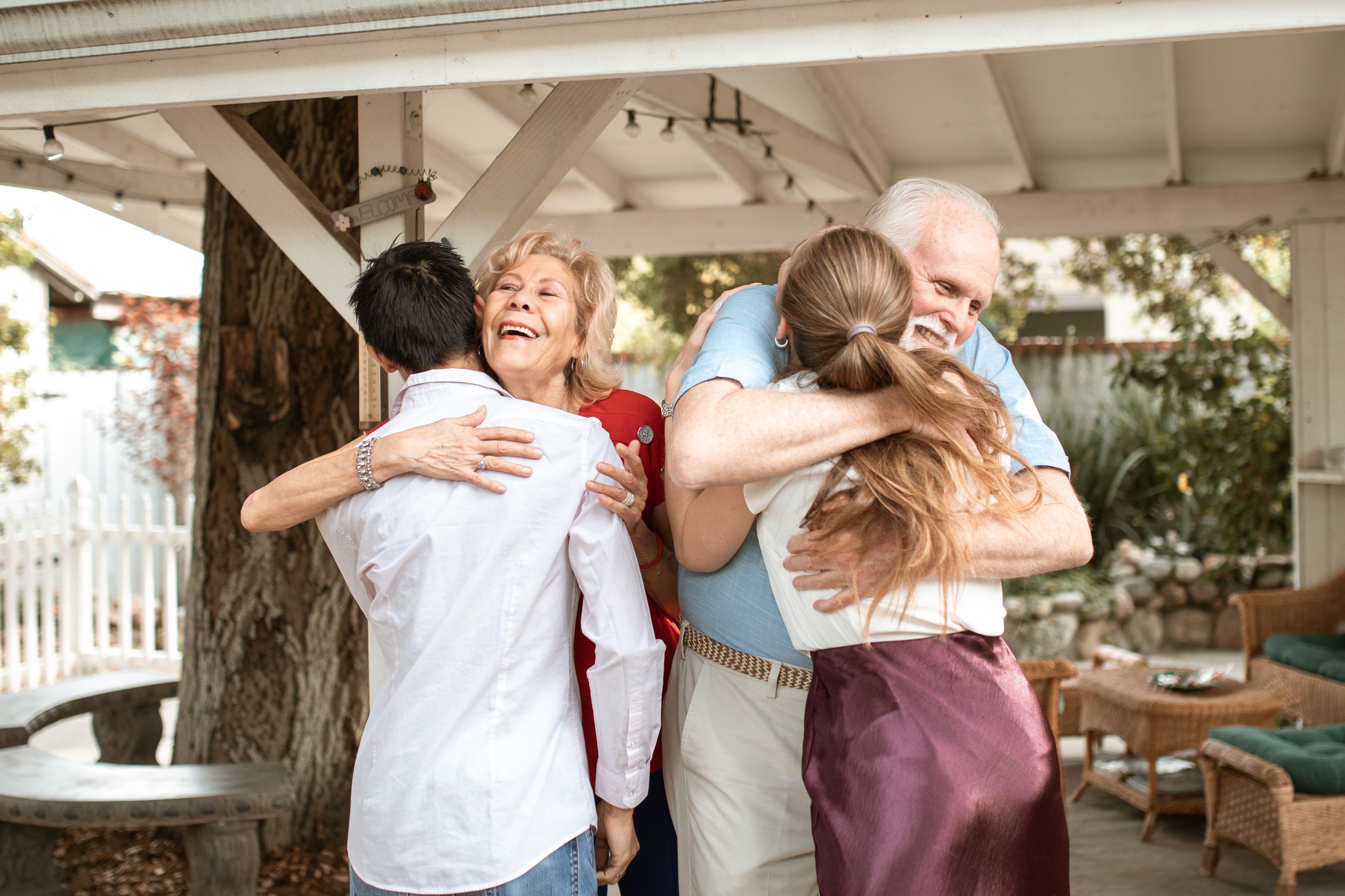 Older adult with family