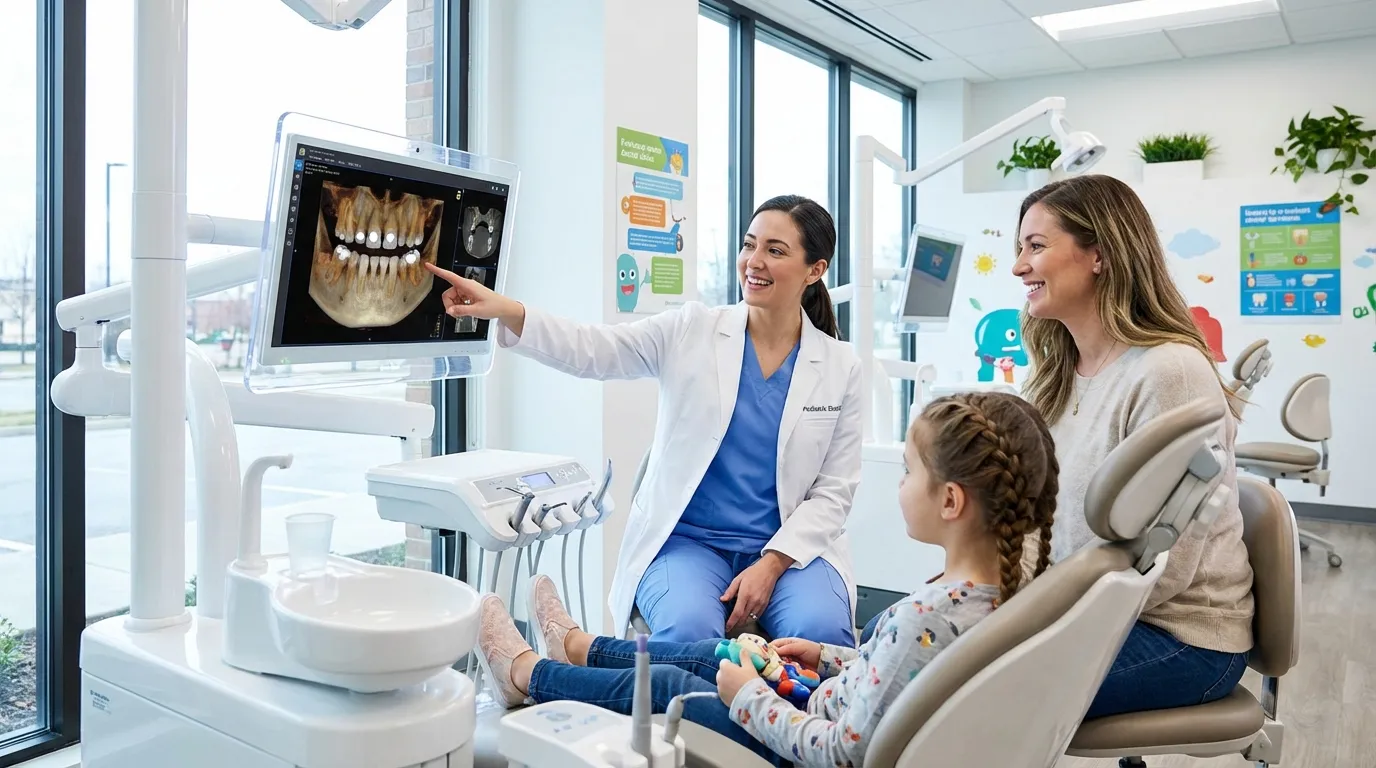 Especialista en odontopediatría demostrando el 100% de éxito clínico en pulpectomía con equipos Ozono Carbar's<sup>®</sup>