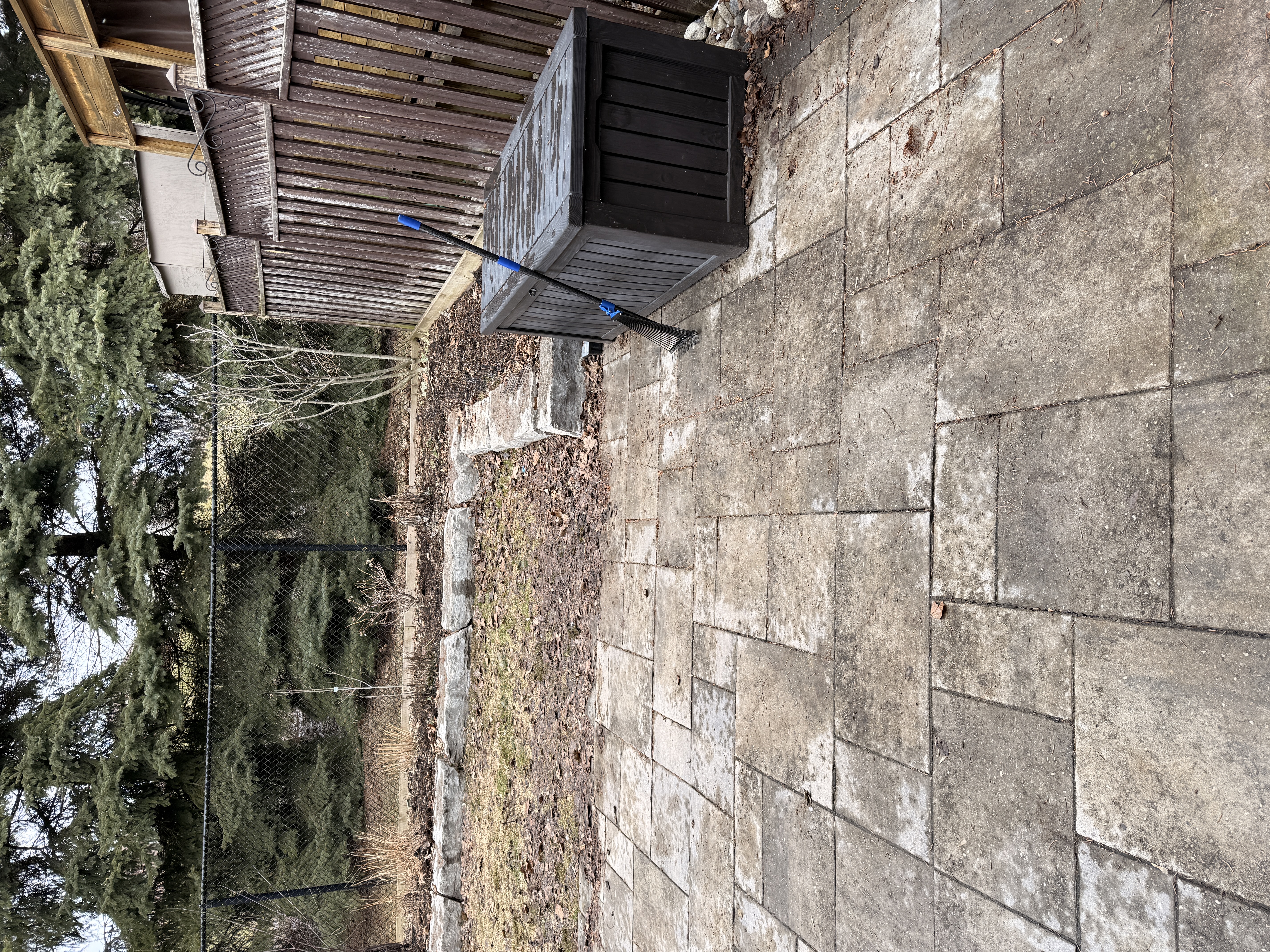 Stone patio after Legendary Scoop