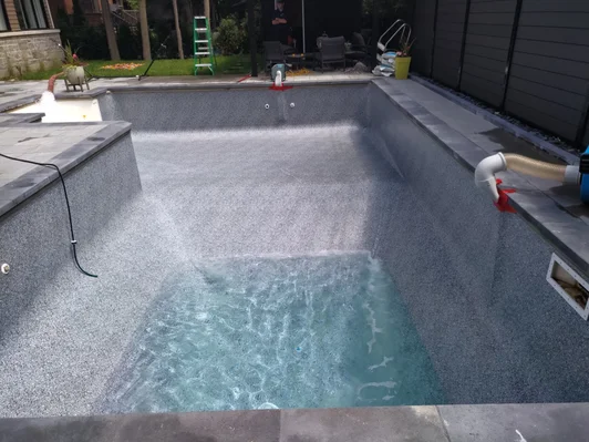Changement complet de toile, Piscines Boileau