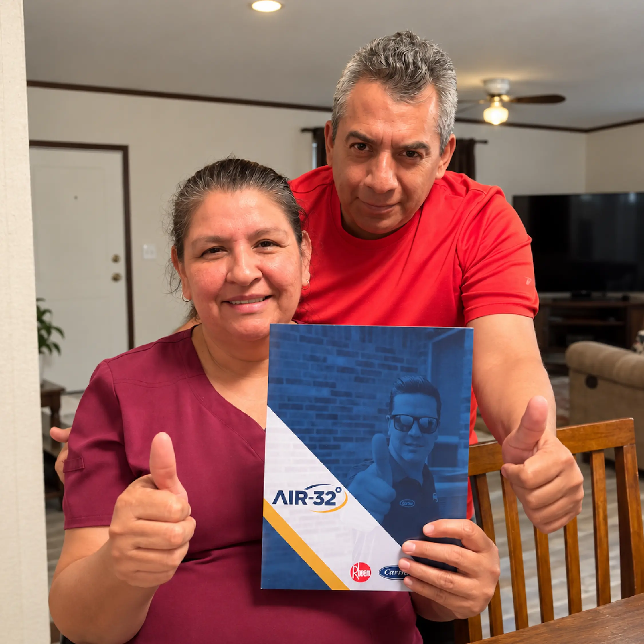 Customer couple with their AIR-32 folder