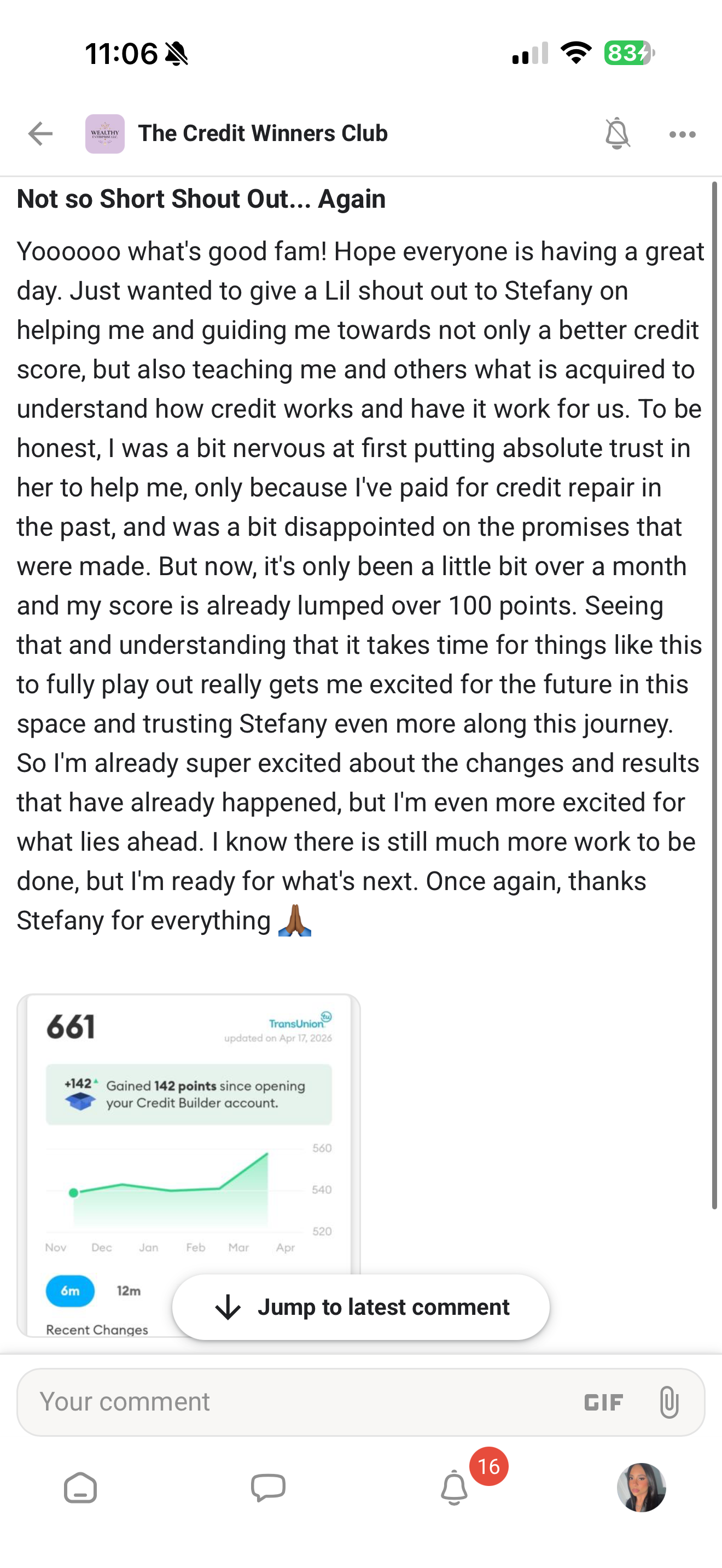 Client result