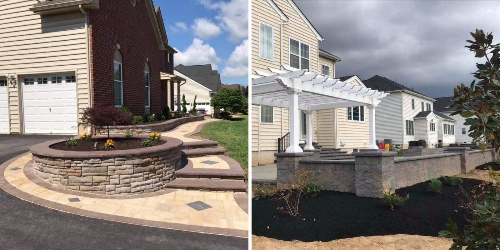 Expert retaining wall contractors in Bucks County building durable stone walls.