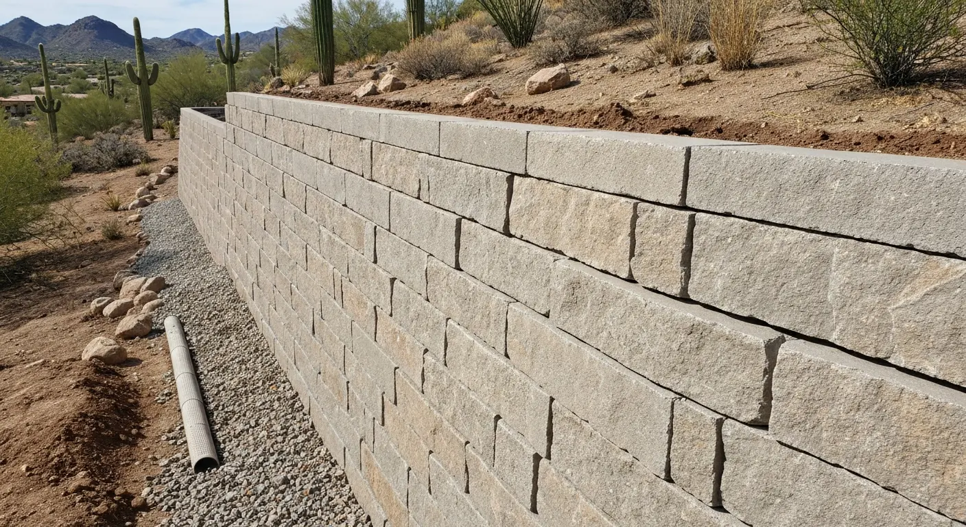 Retaining wall construction