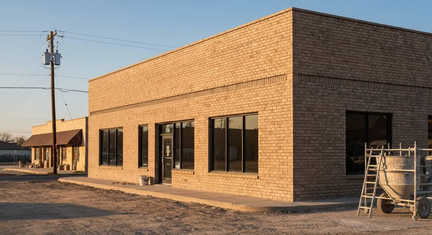 Commercial brick building on Highway 260