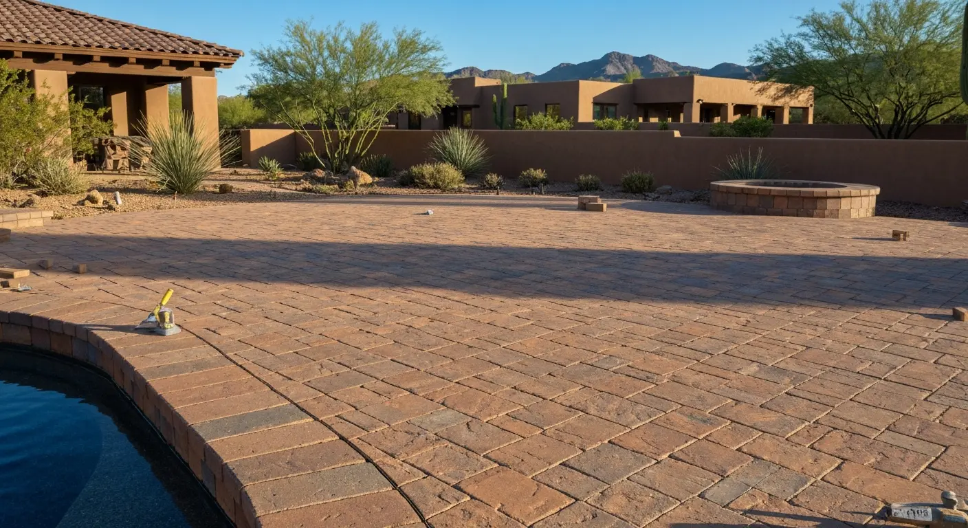 Pool deck paver project