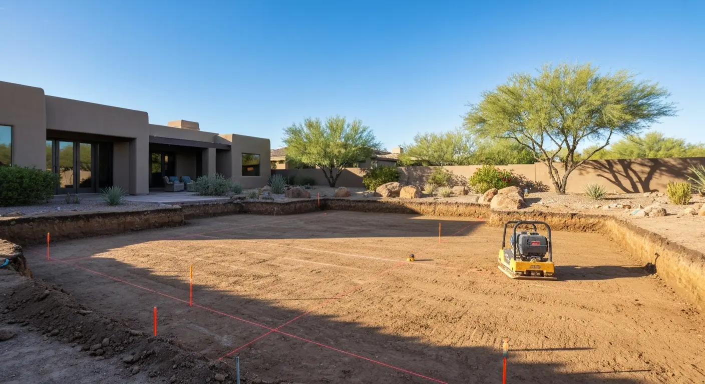 Pool deck excavation and site prep in Scottsdale