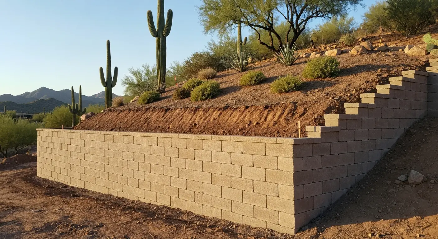 Retaining wall construction
