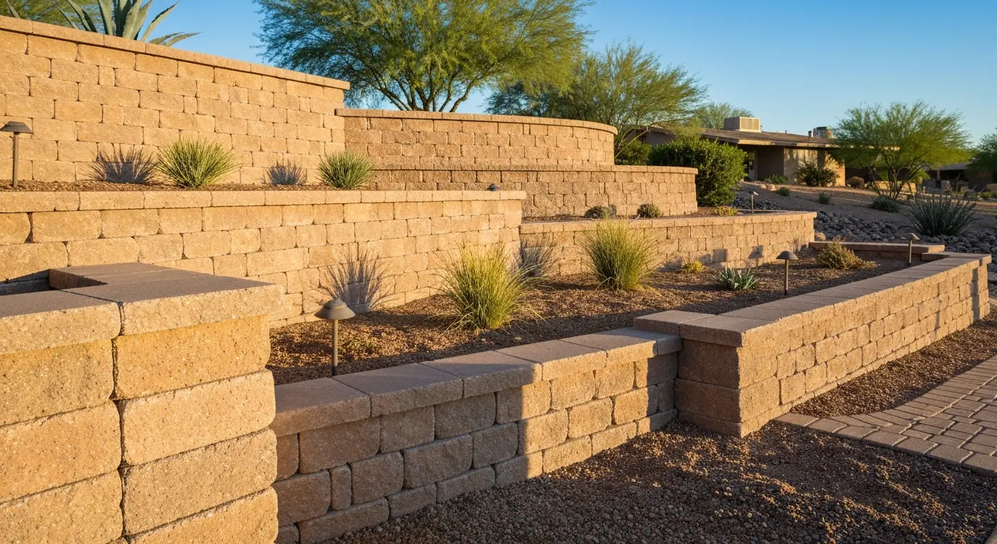 Terraced garden wall