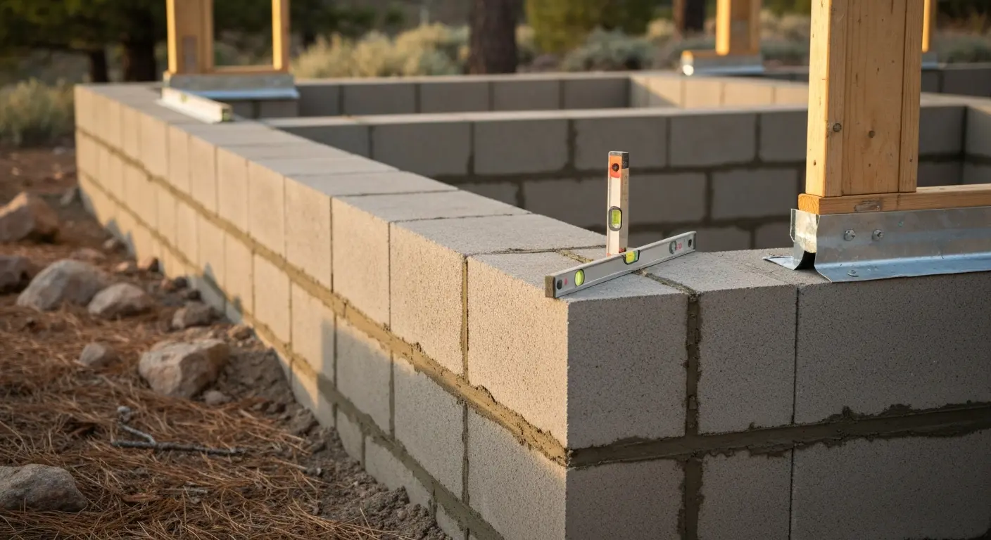 Foundation and stemwall masonry in Show Low