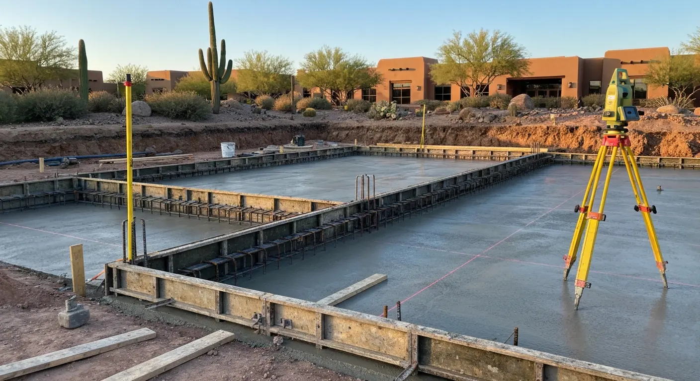 Commercial footing pour