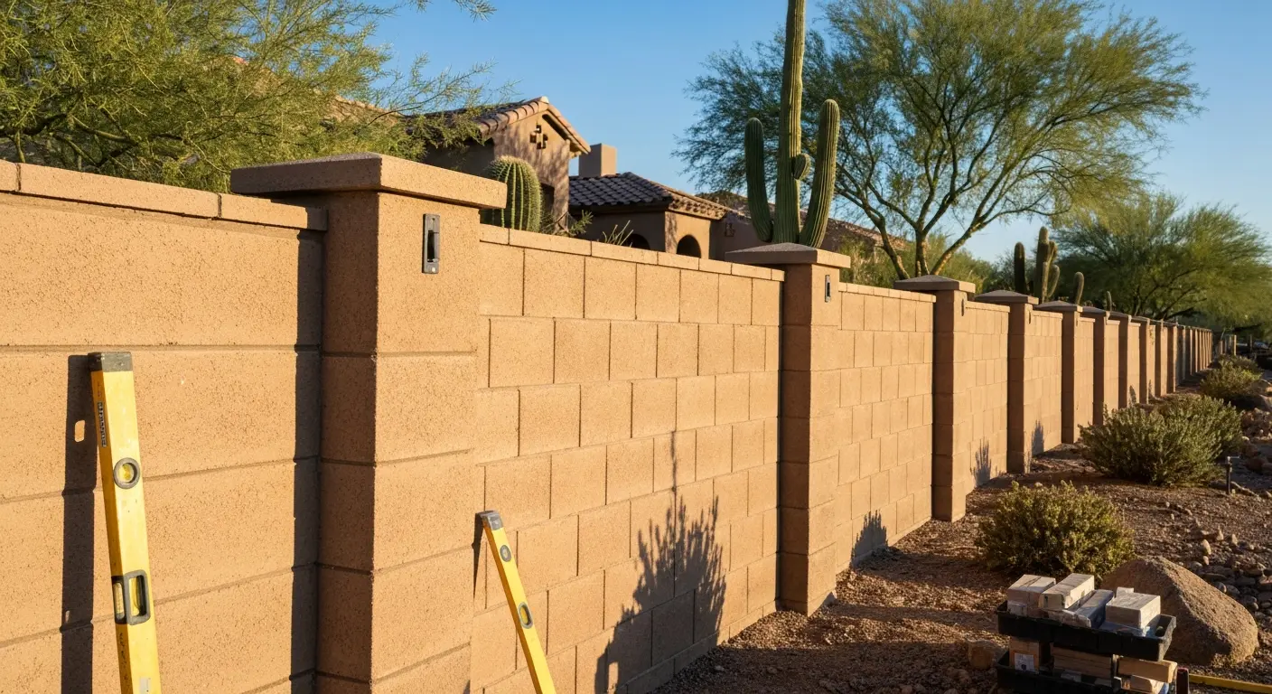 Perimeter wall in Fountain Hills