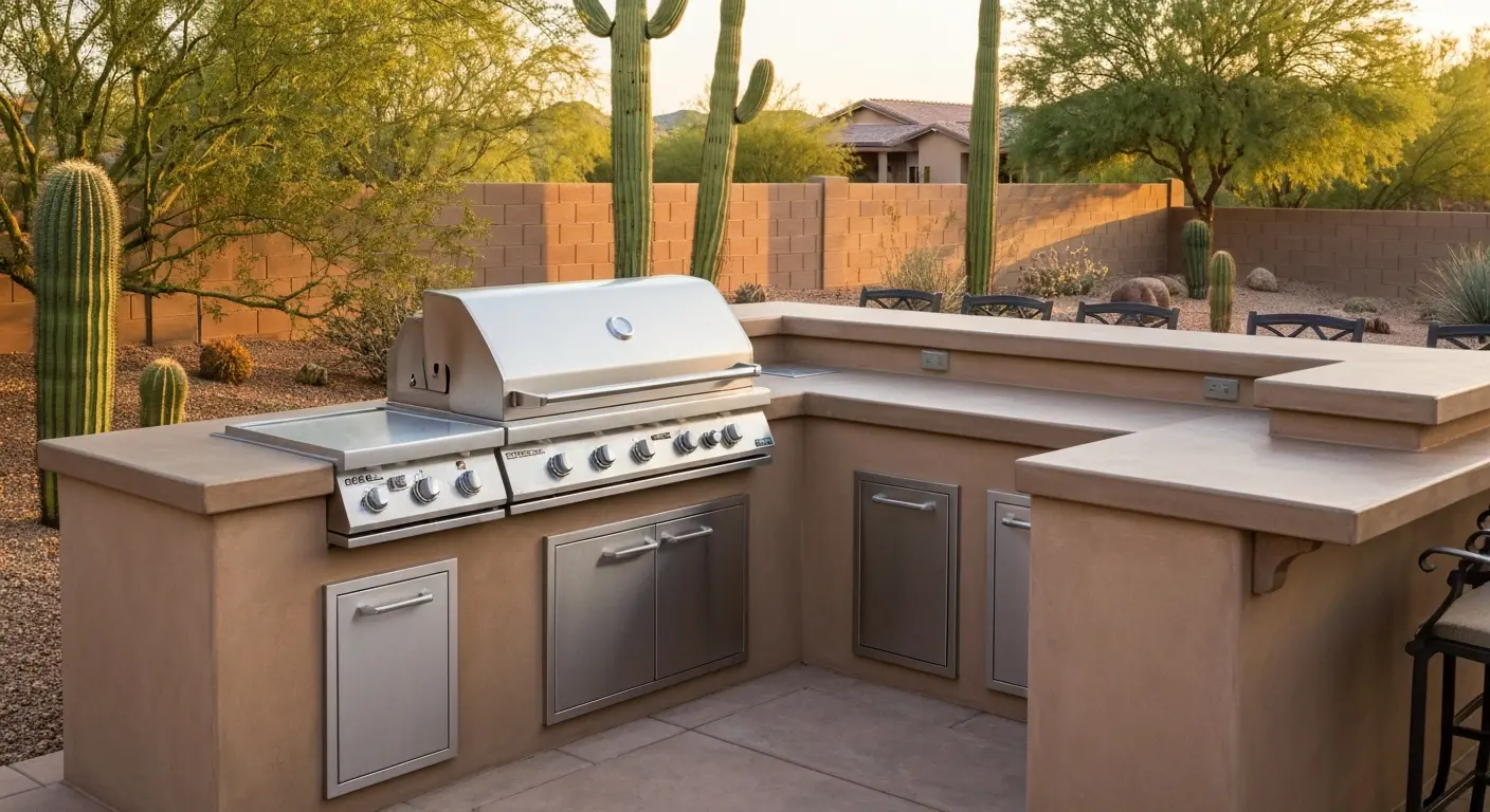 Outdoor kitchen installation