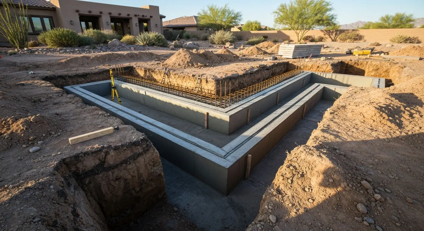 Masonry foundation work