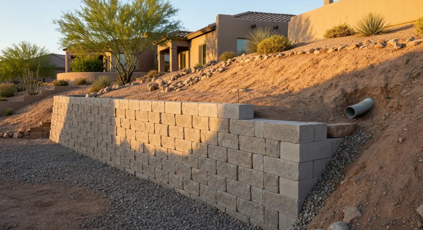 Retaining wall construction