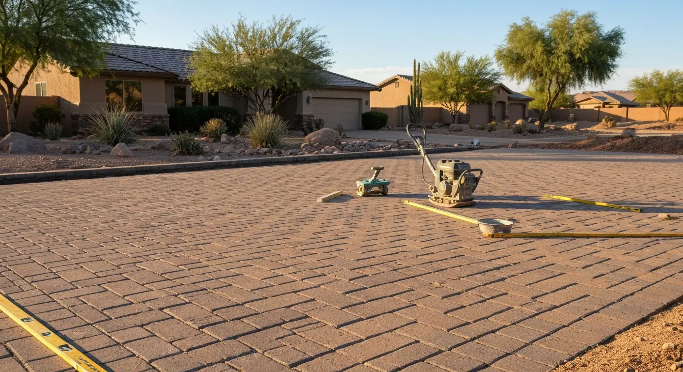 Driveway paver installation