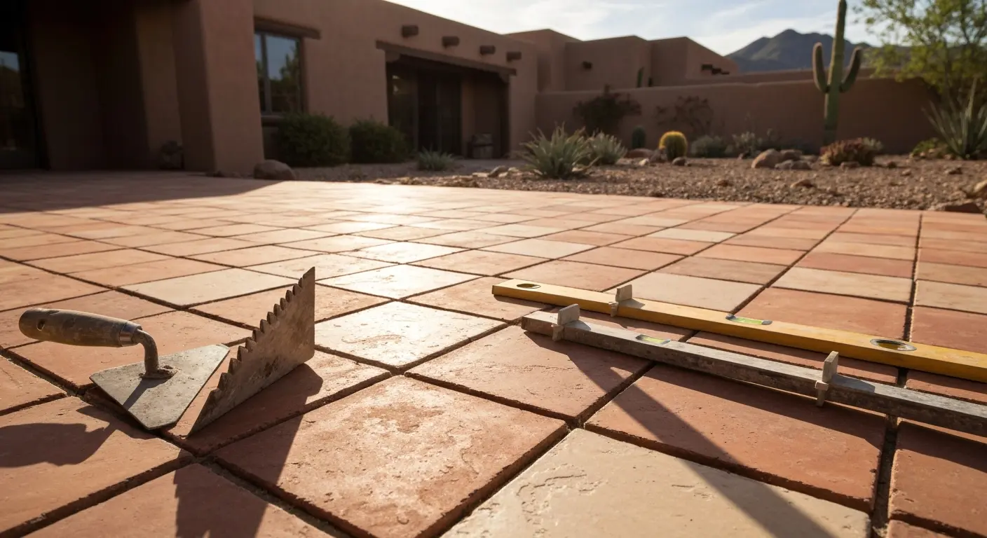 Tile and saltillo installation