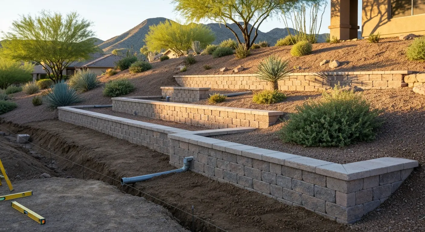 Retaining wall in Fountain Hills